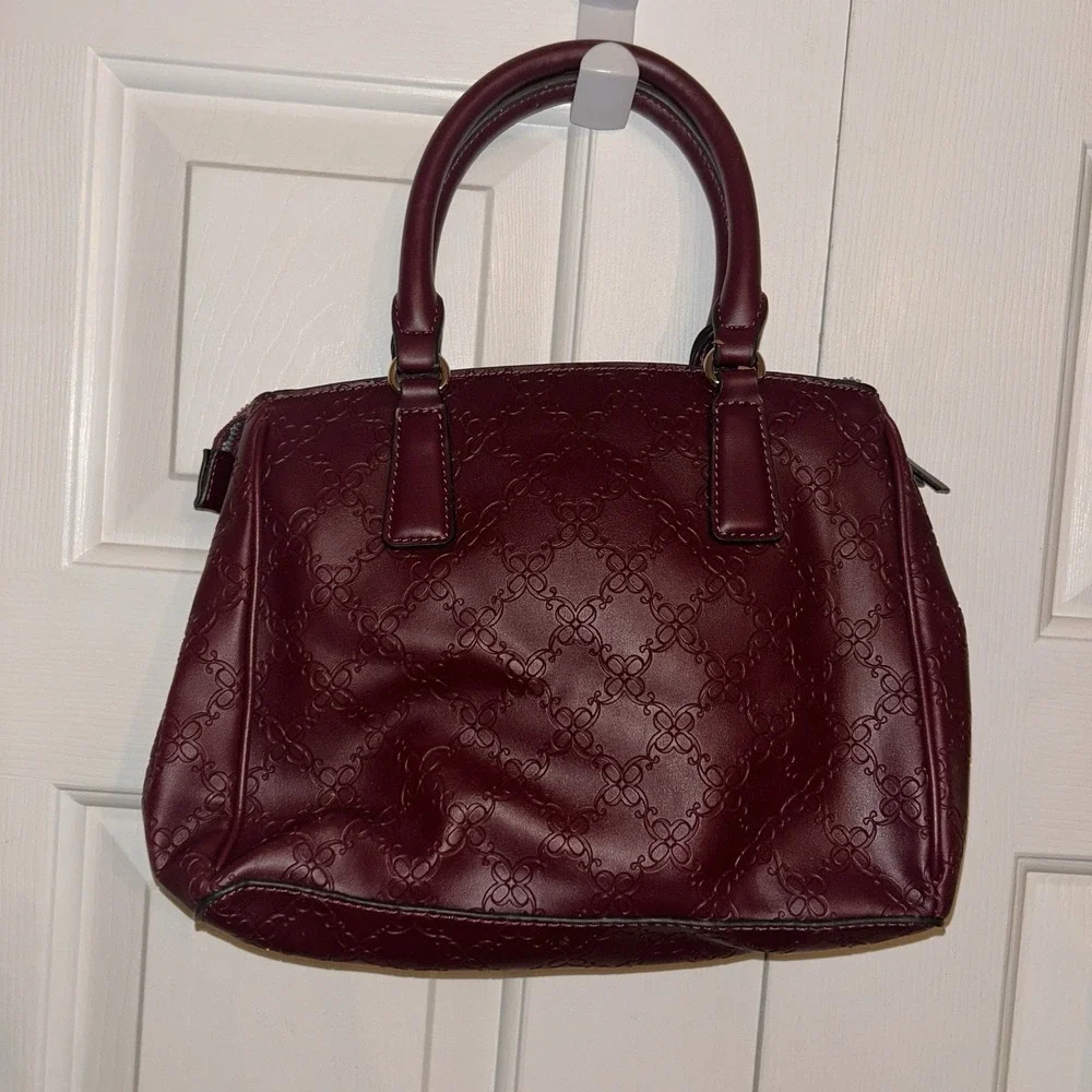 Nine West Allyce Signature Handbag Strap & Handle Brick‎ Red Color Medium Purse